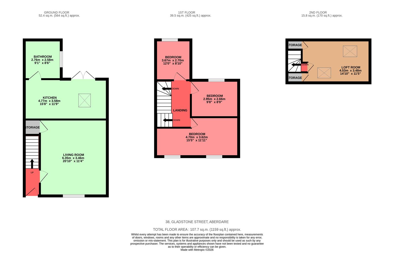Gladstone Street, Aberdare Floorplan