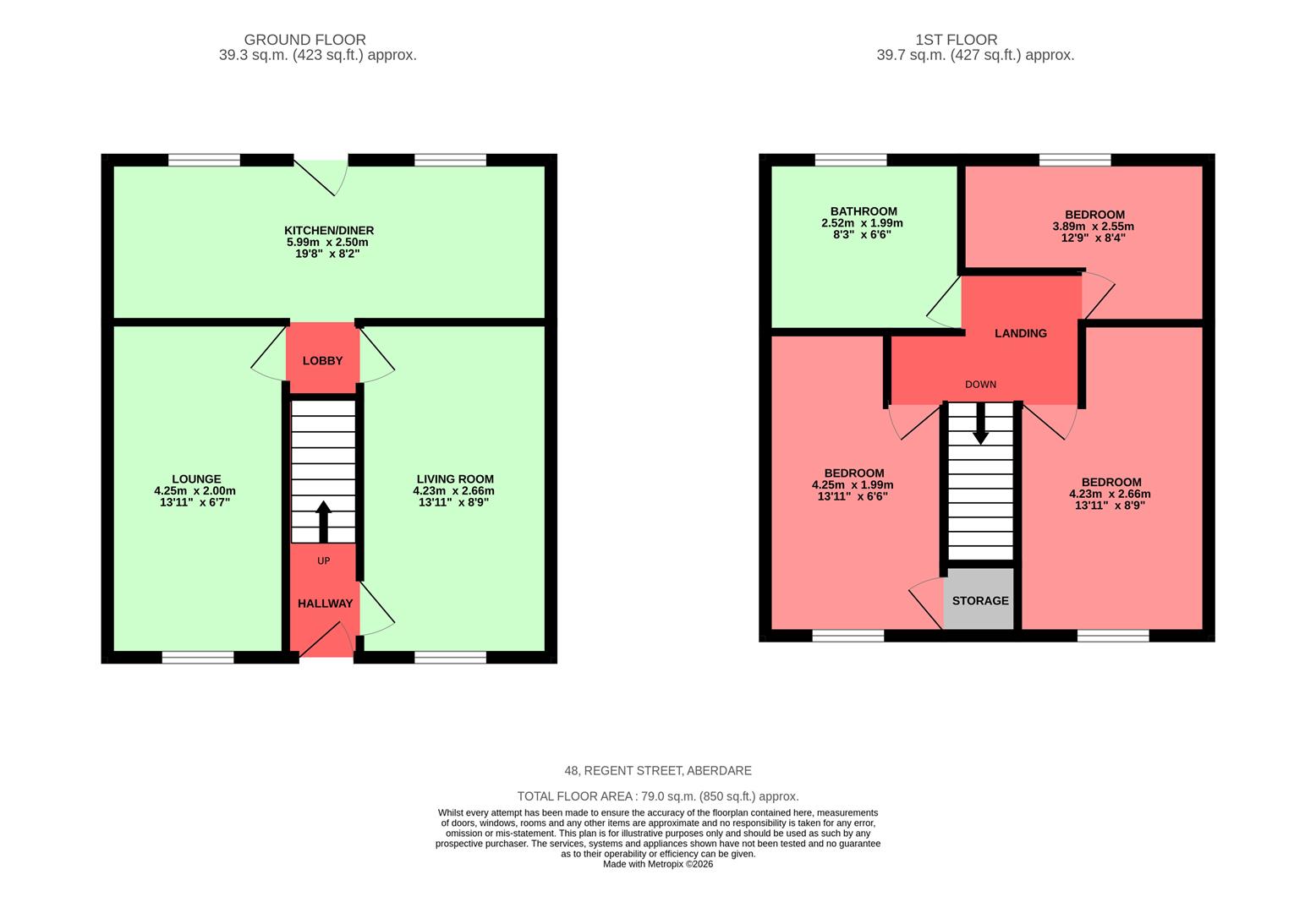 Regent Street, Aberdare Floorplan