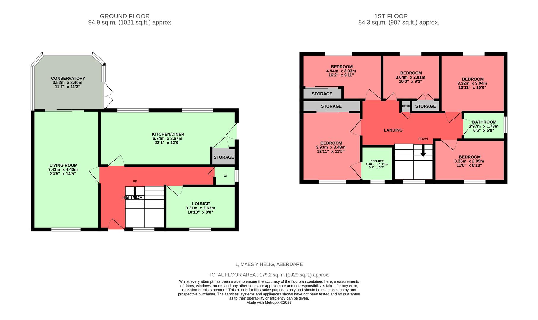 Maes Yr Helig, Aberdare Floorplan